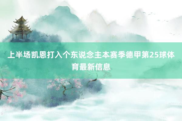上半场凯恩打入个东说念主本赛季德甲第25球体育最新信息