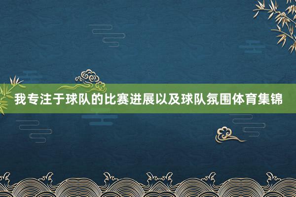 我专注于球队的比赛进展以及球队氛围体育集锦