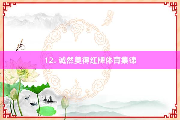 12. 诚然莫得红牌体育集锦