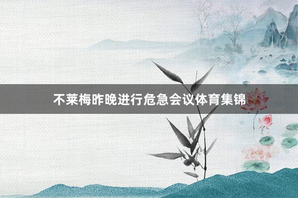不莱梅昨晚进行危急会议体育集锦