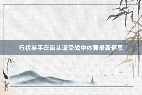 行状拳手在街头遭受战中体育最新信息