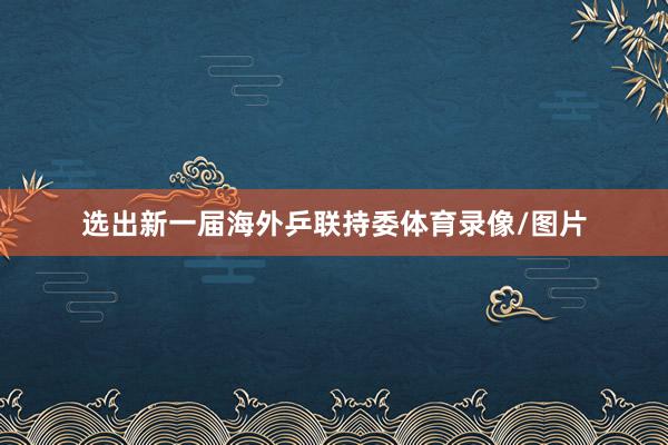 选出新一届海外乒联持委体育录像/图片