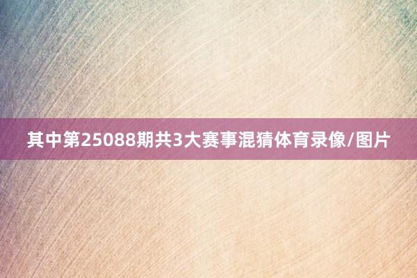其中第25088期共3大赛事混猜体育录像/图片