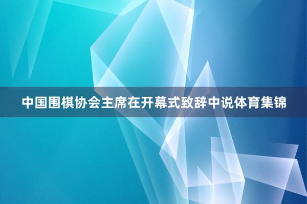中国围棋协会主席在开幕式致辞中说体育集锦