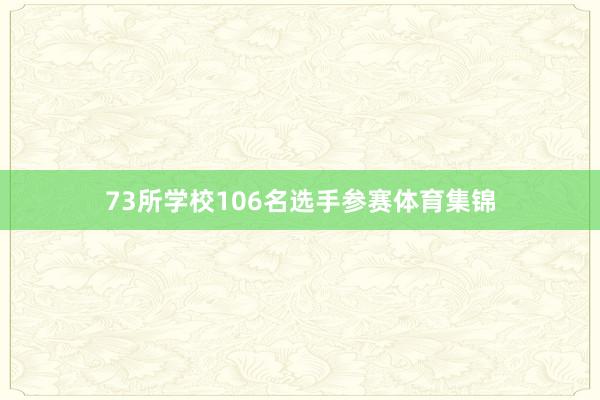 73所学校106名选手参赛体育集锦