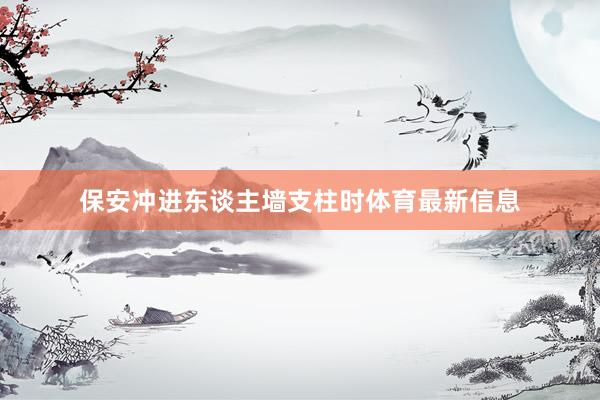 保安冲进东谈主墙支柱时体育最新信息