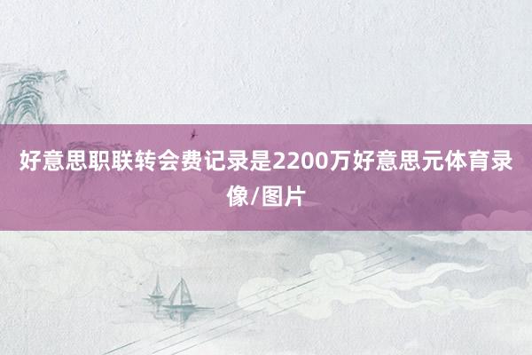 好意思职联转会费记录是2200万好意思元体育录像/图片