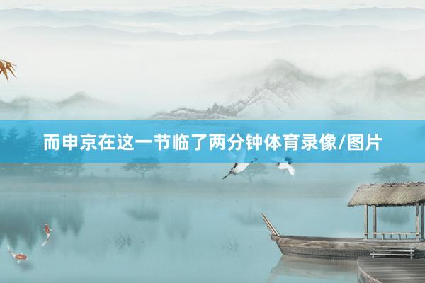 而申京在这一节临了两分钟体育录像/图片