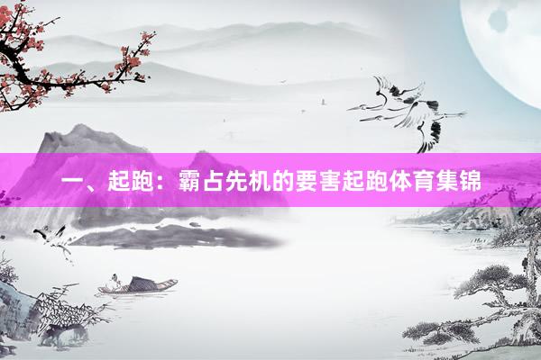 一、起跑：霸占先机的要害起跑体育集锦