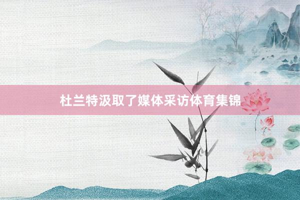杜兰特汲取了媒体采访体育集锦