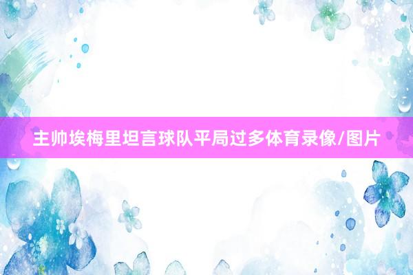 主帅埃梅里坦言球队平局过多体育录像/图片