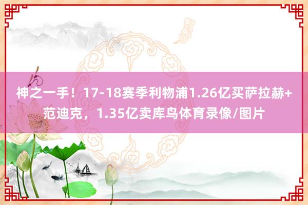 神之一手！17-18赛季利物浦1.26亿买萨拉赫+范迪克，1.35亿卖库鸟体育录像/图片