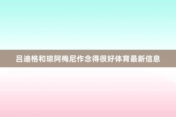吕迪格和琼阿梅尼作念得很好体育最新信息