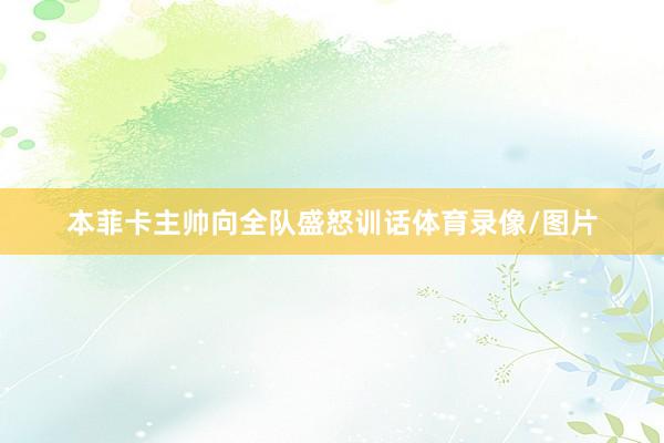 本菲卡主帅向全队盛怒训话体育录像/图片