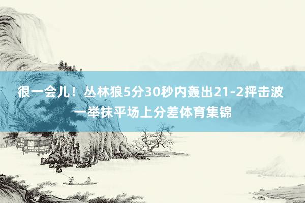 很一会儿！丛林狼5分30秒内轰出21-2抨击波 一举抹平场上分差体育集锦