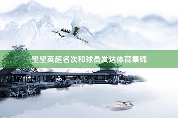 望望英超名次和球员发达体育集锦