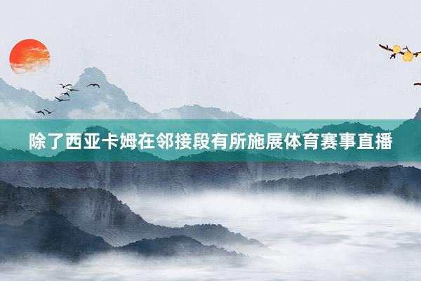 除了西亚卡姆在邻接段有所施展体育赛事直播