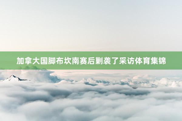 加拿大国脚布坎南赛后剿袭了采访体育集锦