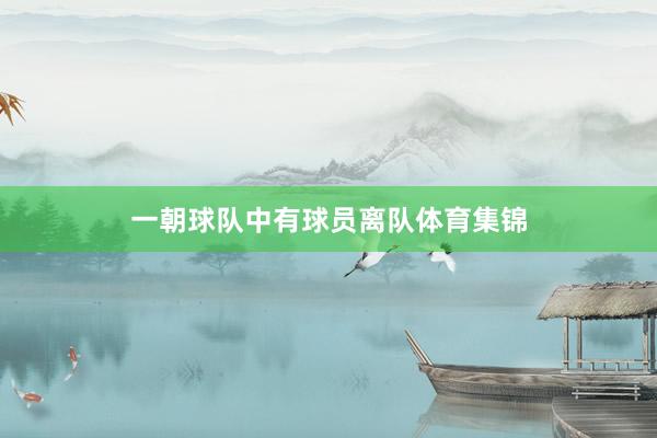 一朝球队中有球员离队体育集锦