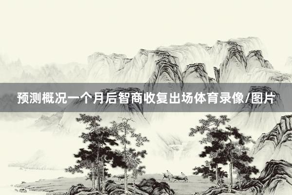 预测概况一个月后智商收复出场体育录像/图片
