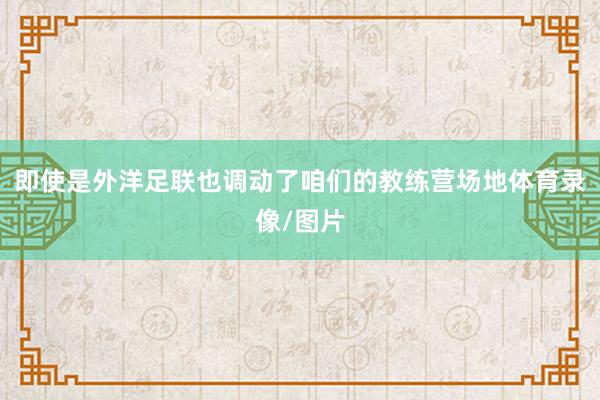 即使是外洋足联也调动了咱们的教练营场地体育录像/图片