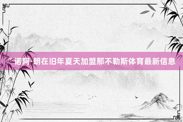 ”诺阿·朗在旧年夏天加盟那不勒斯体育最新信息